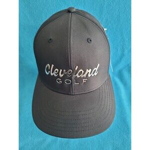 Cleveland Golf Liquid Metal Hat Black Adjustable Silver/Metallic NWT 2025